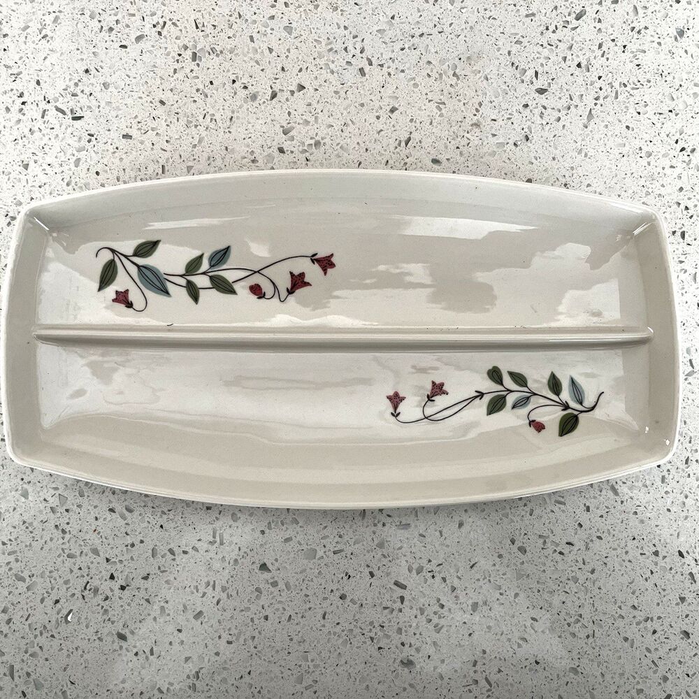 Vintage Franciscan Winsome 10 1/2” Divided Relish Plate 1950's Excellent
